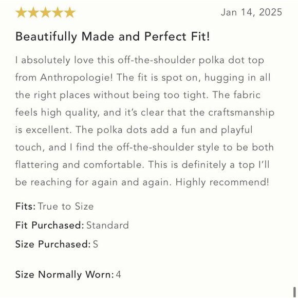 NWT Size M - Anthropologie Maeve Off-The-Shoulder Top - Picture 9 of 15